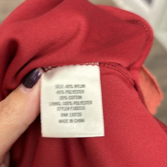 Francesca’s Red Lace Sleeveless Dress Back Zipper Fully Lined Size Small - Picture 7 of 9